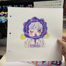 木桐 簡約活頁手繪本空白手賬本錯位速寫插畫動漫畫文藝小清新創(chuàng)意繪畫畫筆記本馬克筆手繪本插畫設(shè)計剪貼本 白色紙封底款：33張內(nèi)頁 曬單實拍圖
