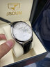 金仕盾品牌手表男機械表全自動(dòng)防水真鉆男士手表商務(wù)高檔真皮休閑男表 JSDUN-升級版-棕皮玫白【真鉆】 41.5mm 曬單實(shí)拍圖