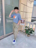 細(xì)仔碼頭兒童裝男童休閑褲中大童男孩街舞哈倫褲夏款長褲燈籠褲老爹褲潮酷 卡其色 160 曬單實(shí)拍圖