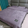 北極絨 牛奶絨蕾絲四件套高端法蘭絨加厚保暖秋冬床單被套婚慶床上用品4 歐若拉-香芋紫 1.8m床單款四件套【被套2.0*2.3 曬單實(shí)拍圖