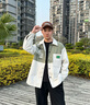 雅鹿春季外套男潮流港風(fēng)夾克男裝襯衫街頭休閑上衣衣服春秋款男士外衣 D687杏色 常規(guī) XL （推薦110-135斤） 曬單實拍圖
