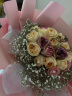 艾斯维娜鲜花速递满天星玫瑰花束送女友生日礼物全国同城配送 33朵混搭玫瑰白色满天星款式 实拍图