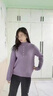 啄木鳥(niǎo)（TUCANO）時(shí)尚媽媽裝冬裝毛衣針織打底衫女2024中老年女裝秋冬內搭針織保暖 紫色 XL （建議120-130斤） 曬單實(shí)拍圖