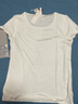 金三塔真絲T恤女100%桑蠶絲針織短袖修身圓領(lǐng)春夏純色上衣 白色 大圓領(lǐng) XL 曬單實(shí)拍圖
