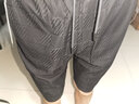 迪柯尼（DIKENI）男裝棉絲涼感五分褲春夏新品時(shí)尚棋盤(pán)格休閑套褲短褲 黑格 M 170/80A 曬單實(shí)拍圖