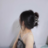 花身尚珍珠波浪磨砂金屬發(fā)夾女鯊魚夾后腦勺抓夾大中小號(hào)夾子頭飾發(fā)飾 珍珠波浪-金屬抓夾-銀色約11cm 曬單實(shí)拍圖