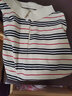 羅蒙（ROMON）22年秋冬新款條紋長(cháng)袖t恤女士純棉翻·領(lǐng)春秋裝中年老媽有·領(lǐng)上 卡其色 2XL 建議120-135斤 曬單實(shí)拍圖