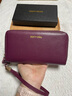 班亞奴錢(qián)包女長(cháng)款女士手機包2025新款大容量錢(qián)夾頭層牛皮拉鏈真皮手拿包 深紫色-雙拉鏈（頭層牛皮） 曬單實(shí)拍圖