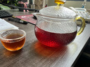 雅集茶具套裝 錘紋耐熱玻璃過(guò)濾煮茶壺 耐高溫泡花茶器 功夫茶杯家用 葉鈕錘紋壺600ml+2個(gè)小鼓組合 曬單實(shí)拍圖