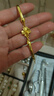 夢蓓茹黃金手鐲女款999足金四葉草手鏈3D硬金首飾七夕情人節(jié)禮物送女友 四葉草手鏈 約5.1g 曬單實拍圖