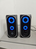 惠普有線(xiàn)電腦音響發(fā)光臺式電腦筆記本外接通用音箱桌面小巧對箱低音炮多媒體UBS接口 升級版【燈光可關(guān)+外接耳機】 曬單實(shí)拍圖