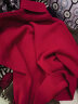 法国KJ加绒加厚保暖打底衫女冬季修身半高领针织衫纯色毛衫大码保暖内衣 酒红 L 实拍图