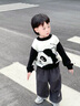 MiniPeace太平鳥(niǎo)童裝冬男童線(xiàn)套衫FAEEE4B13 黑色 120 cm 曬單實(shí)拍圖