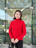 恒源祥高端羊絨衫女100%純山羊絨秋冬半高領(lǐng)毛衣寬松厚實(shí)內搭打底衫顯瘦 紅色 2XL【適合體重130-145斤】 曬單實(shí)拍圖