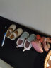 SKALAK地板袜宝宝秋冬加厚婴儿学步袜防滑透气软底0-6月1-3岁学步脚套 橘色立体松鼠 鞋底12CM 实拍图
