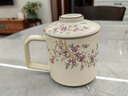 GQB汝窯陶瓷辦公室茶杯帶蓋茶水分離杯女士高端喝茶杯子家用泡茶杯 單個(gè)汝窯紫藤花辦公茶杯 0ml 0只 200mL(含)-400mL(含) 曬單實(shí)拍圖