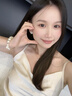 HEFANG何方珠寶貝母紐扣耳釘圓形優(yōu)雅輕奢高級感生日禮物送女友 圓形 曬單實拍圖