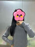妃奧絨純色麻花毛衣針織衫短款收腰復(fù)古顯瘦內(nèi)搭打底衫圓領(lǐng)套頭上衣女秋 深花灰 M【建議95-105斤】 曬單實(shí)拍圖