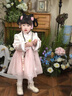 班喜迪女童連衣裙兒童漢服冬裝2025新款寶寶公主裙周歲禮服秋冬國風(fēng)裙子 粉色 110 cm 曬單實(shí)拍圖