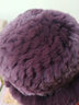 幕加格中老年帽子女冬季獺兔毛毛線(xiàn)帽奶奶老人皮草帽子媽媽圍巾帽2540 深紫色 帽子+圍巾 曬單實(shí)拍圖