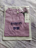 啄木鳥(niǎo)復古棉麻刺繡花邊圓領(lǐng)短袖t恤女士夏季新款寬松大號白色休閑上衣 紫色 繡花在左邊 M【建議110斤以?xún)取?曬單實(shí)拍圖