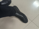 蜘蛛王男士皮鞋休閑鞋男鞋軟皮百搭套腳春季透氣真皮皮鞋男 經(jīng)典黑 (冬季. 加絨) 42 (260mm) 曬單實拍圖