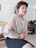 LPOX外套女韓版寬松學(xué)生百搭毛衣2025春裝新款連帽蝙蝠袖短款針織開衫 101淺咖色 S (適合80-90斤) 曬單實(shí)拍圖