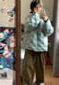 唐菓蜜羽絨棉服女冬季2024新款韓系時(shí)尚減齡學(xué)院風(fēng)學(xué)生面包服保暖棉衣女 薄荷綠 M 曬單實(shí)拍圖