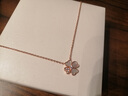 Grace Girl原創(chuàng  )四葉草項鏈女士款小清新玫瑰金首飾情人節生日禮物送女友老婆 白貝母四葉草項鏈-本地倉 曬單實(shí)拍圖