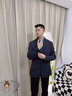 羅蒙（ROMON）羊毛西裝男商務(wù)休閑防風(fēng)保暖中年毛呢西服男士修身百搭單西外套男 灰色 厚款 XL 曬單實(shí)拍圖