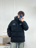卡帕（Kappa）背靠背保暖羽絨服男2024新款冬季連帽防寒服外套男款潮K0E72YY01D 黑色 M 曬單實(shí)拍圖