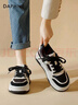 達芙妮百搭板鞋女款2026新款春季黑白復古休閑小白鞋厚底德訓鞋子女 曬單實(shí)拍圖