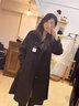 圣保美黑色風(fēng)衣外套女春秋季2023新款女士中長(cháng)款韓版赫本風(fēng)大衣薄款顯瘦 【黑色】 M碼 曬單實(shí)拍圖