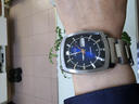精工（SEIKO） 精工男表 ReCraft系列自動機械表酒桶型日歷星期防水男士手表 運動休閑腕表 銀色鋼帶藍黑表盤 SNKP23 曬單實拍圖