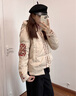 裂帛秋冬新款短款羽絨服51EO0218 卡其 M 曬單實拍圖