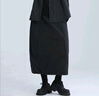 蘑菇同學(xué)大碼半身裙女冬季簡(jiǎn)約純色松緊腰加棉日系工裝夾棉保暖燈籠裙子潮 黑色 均碼 建議95-160斤 曬單實(shí)拍圖
