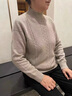 恒源祥半高領(lǐng)厚款羊絨衫女100%純山羊絨女短款純色羊絨衫毛衣加厚針織衫 駝色 XL 適合115-125斤 曬單實(shí)拍圖