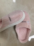 皓娥棉拖鞋女冬季室內(nèi)居家用厚底保暖包跟情侶室內(nèi)家居毛拖鞋男 粉色【chao暖】毛絨繡花 36/37【適合35-36碼】 曬單實拍圖