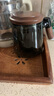瓷牌茗茶具 一路有你茶杯茶水分離杯帶恒溫寶玻璃過濾辦公杯節(jié)日禮物 青灰沐云一路有你三件杯 曬單實拍圖