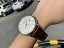 KASSAW瑞士認證手表男士全自動(dòng)機械表真鉆名表超薄大表盤(pán)皮帶鋼帶商防水 K865G白盤(pán)間金男--皮帶款 曬單實(shí)拍圖
