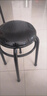 勵耘家用凳子椅子金屬凳時(shí)尚創(chuàng  )意實(shí)木板凳塑料加厚鐵圓凳飯店 黑色皮革(4把起發(fā))48cm 曬單實(shí)拍圖