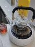 千絲家蒸煮茶壺電陶爐加熱玻璃燒水壺家用陶壺茶具全自動小型煮茶器套裝 方把提梁單煮+GM3203智能款白 曬單實拍圖