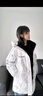 鴨鴨2025冬季中長款羽絨服女潮流寬松休閑保暖加厚防寒鴨絨連帽外套 白色 2XL 曬單實拍圖