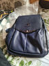 袋鼠女包七夕大容量質(zhì)感女士雙肩背包軟皮多用中年女包媽媽老婆禮物 深藍色 曬單實(shí)拍圖