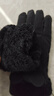 目丸兔子耳朵手套女冬季騎車(chē)冬款可愛(ài)保暖觸屏騎行女士電動(dòng)車(chē)加絨冬天 黑色（加絨） 曬單實(shí)拍圖