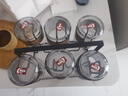 青蘋果創(chuàng)意復(fù)古玻璃杯家用水杯耐高溫茶杯喝水杯子客廳待客套裝 束腰煙灰x6+簡約架 曬單實拍圖