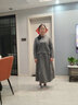 楚馨2025春秋季新款女裝時(shí)尚氣質(zhì)寬松女士套裝長袖連衣裙中長款裙子 灰色 L (115到125斤) 曬單實(shí)拍圖