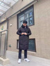 花花公子品牌中長(zhǎng)款羽絨服男白鴨絨情侶連帽外套加厚保暖休閑過(guò)膝大衣上衣 黑色 L 曬單實(shí)拍圖