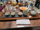 三旬創(chuàng)意實(shí)木茶盤家用干泡排水式小茶臺功夫茶具高端烏金石茶托盤 重竹茶盤【墨風(fēng)_大】 曬單實(shí)拍圖