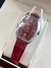 浪琴（LONGINES）【二手99新】未使用25年全套 浪琴女表 制表傳統 典藏系列 酒桶型 日歷 自動(dòng)機械 奢侈品腕表26×30.6mm紅盤(pán)皮L2.142.4.09.2未使用品 全套 曬單實(shí)拍圖